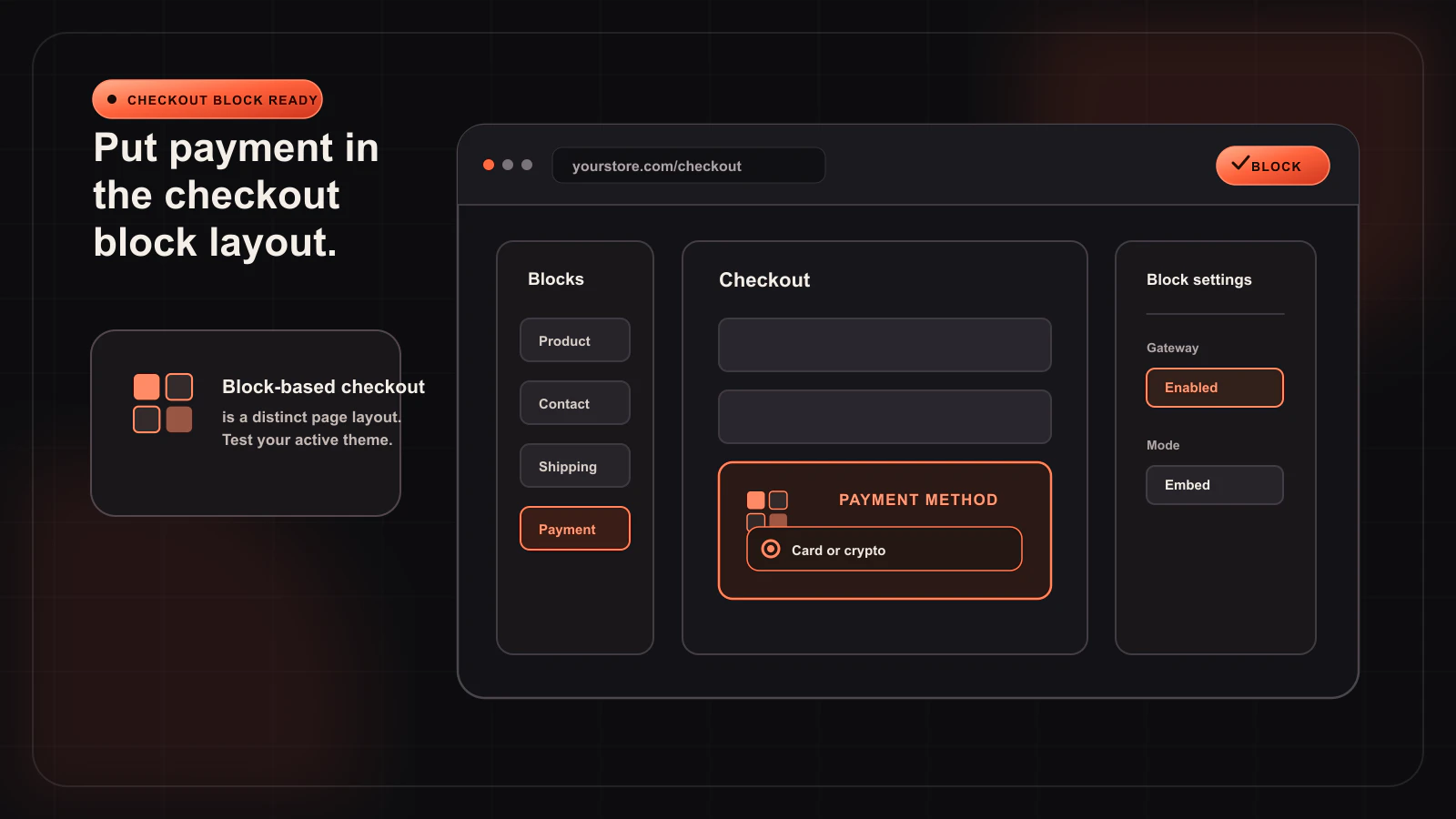 Adding a Whop Payment Gateway to the WooCommerce Checkout Block — Checkout design guide illustration